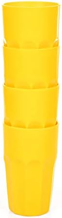 Mintra Home Drank Cup 4PK Yellow 15oz