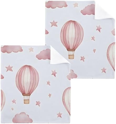 Stunning Watercolor Balloon Washcloth Set