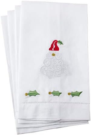 Saro Lifestyle Christmas Embroidered Towel Set