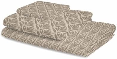 Chees D Zone - Retro Leaves Bath Towel Set Antibacterial Soft Durable
