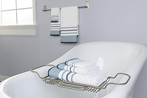 Elegant Waves Blue Stripe 6 Piece bath towel set