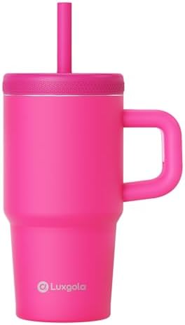 Luxgola Kids 20 oz Tumbler with Handle Leak-Proof Splish-Splash Safe