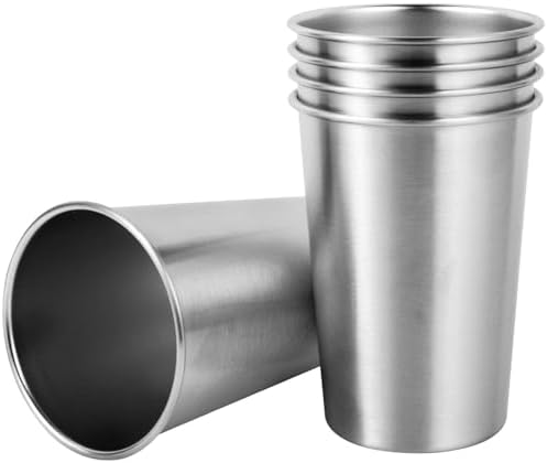 5Pack 12oz Stainless Steel Pint Cups