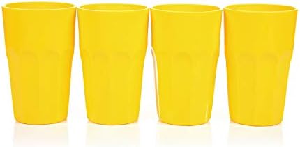 Mintra Home Drank Cup 4PK Yellow 15oz