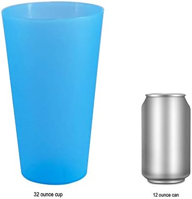 32 oz Large Plastic Cups for Kids Reusable Durable BPA-Free