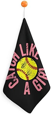 Catch Like A Girl Softball Hanging Towel