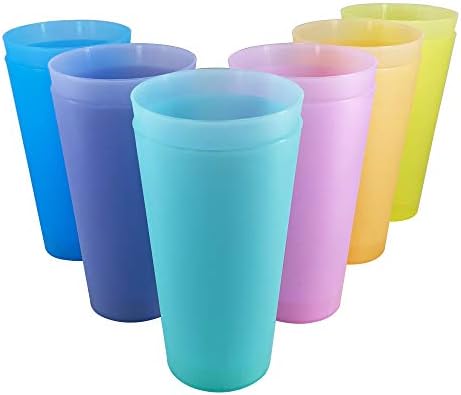 32 oz Large Plastic Cups for Kids Reusable Durable BPA-Free