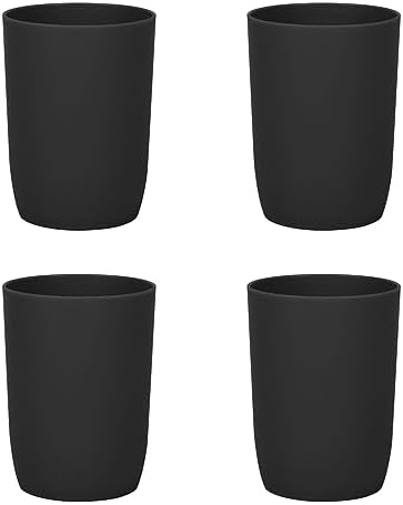 Topsky 4-Pack Transparent Glass Tumbler Set - Reusable Eco-Friendly Stackable