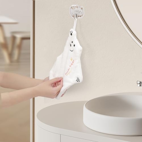 3-Pack Polar Bear Hand Towels for Kids