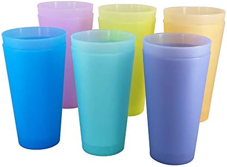 32 oz Large Plastic Cups for Kids Reusable Durable BPA-Free