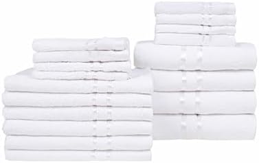 Elegant White 18-Piece Bath Towel Set