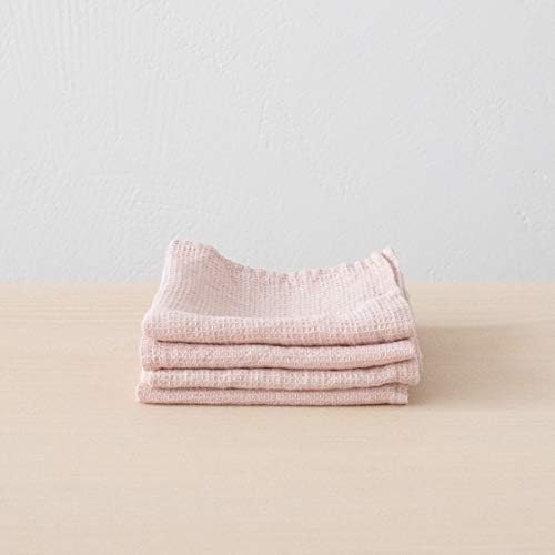 LinenMe Waffle Washcloth Set 4 Pieces Rosa 12x12