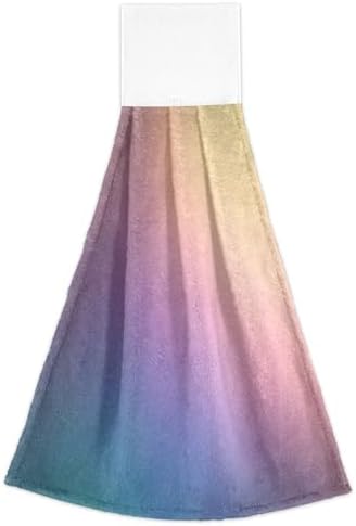 Blue Pink Lilac Yellow Gradient Hanging Towels Set