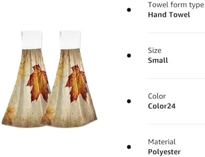 Autumn Leaf Hanging Kitchen Towel with Loop 2 Pack