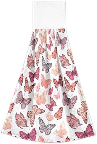 Summer Pink Butterflies Kitchen Towels