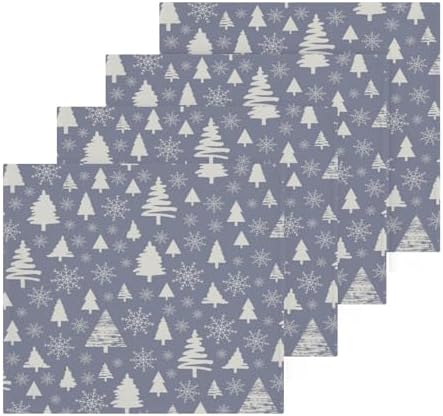 Yettasbin Christmas Tree Washcloths 2-Piece Set for Baby Adults