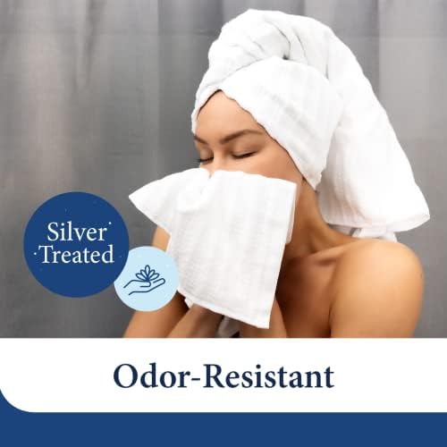 Luxurious Bamboo-Cotton Washcloths Set Soft Quick-Drying