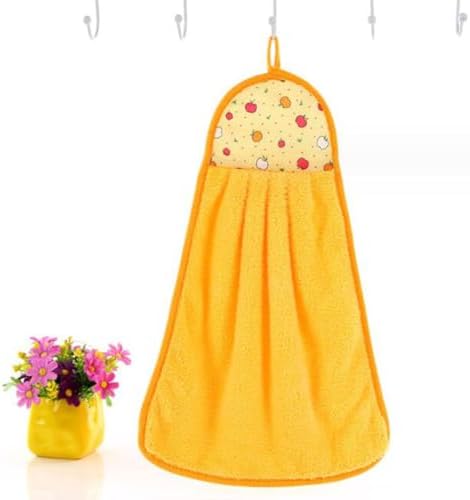 6 Pcs Cute Fruit Design Hand Towels for Kids with Hanging Loop