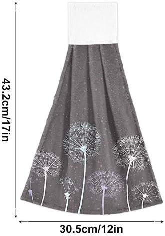 Kcldeci Hanging Kitchen Hand Towels - Dandelion Design 2 Pieces