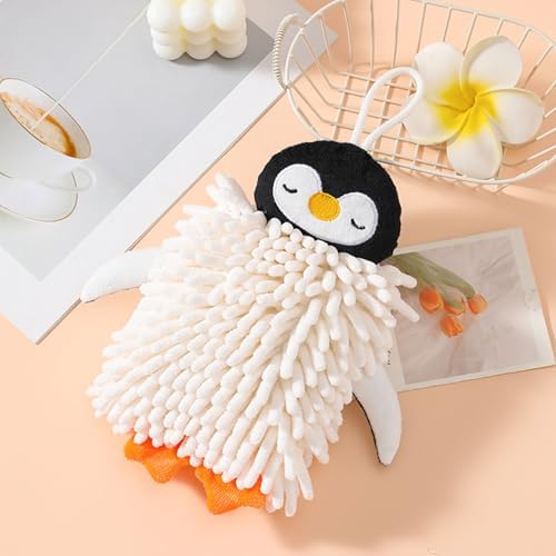 Absorbent Microfiber Cartoon Hand Towel for Home Use