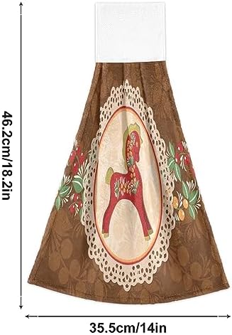 Red Dala Hand Towels Set