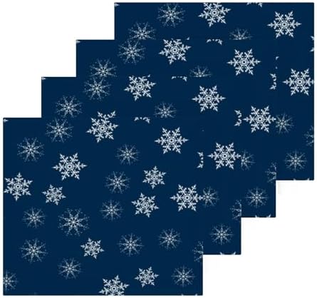 Premium Blue Snowflake Washcloths 2-Pack Soft Absorbent and Reusable Face Towels