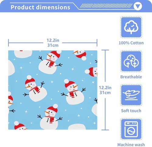 Xigua Christmas Snowman Washcloth Set