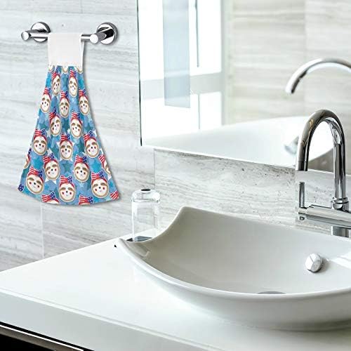Patriotic Sloth Kitchen Towels