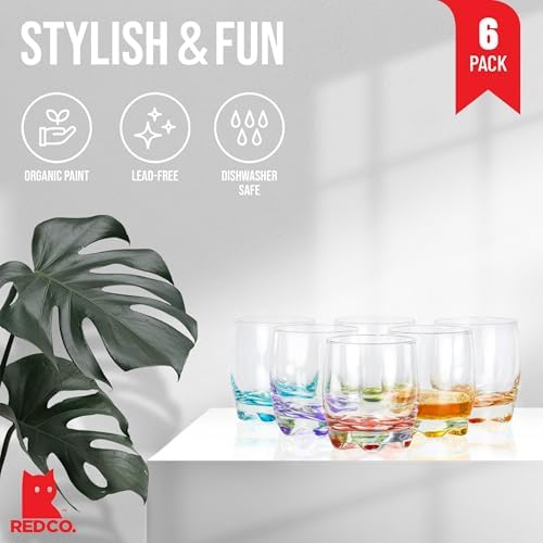 Red Co Vibrant Splash Water Glasses