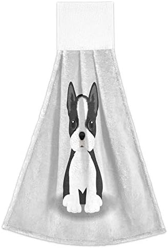 Aslsiy Boston Terrier Hanging Towels Set