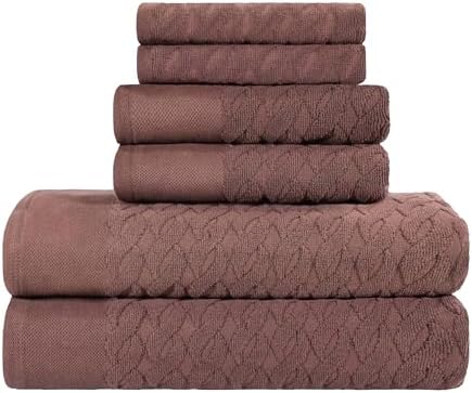 AKSOY MUIRU Jacquard Turkish Cotton Towel Set Perfect for Detimesi