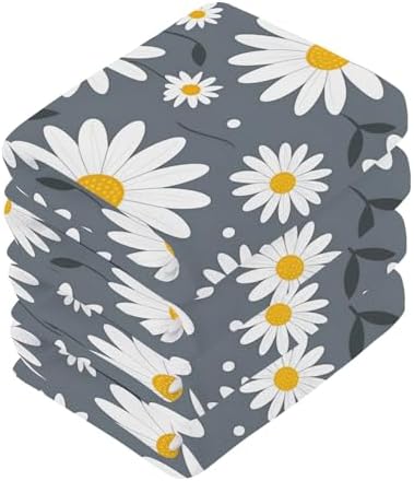 Daisy Flower Washcloth Set Soft Reusable for Babies Travel Use