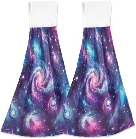 RPLIFE Galaxy Hanging Loop Hand Towel Set for Kids