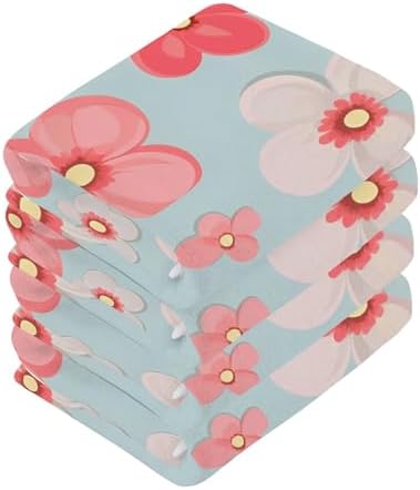 Cute Coral Washcloth Set Multiple Sizes