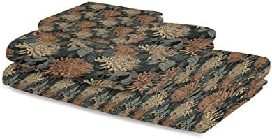 ZOE GARDEN Dahlia Flower Towel Set 3-PC Microfiber 1
