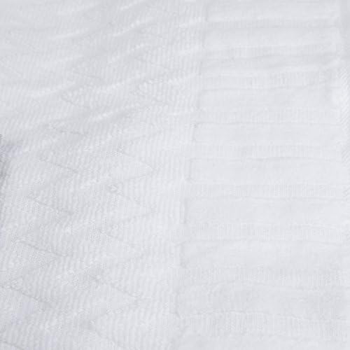 6-Piece Cotton Luxurious Chevron Bath Towels for Home and Relaxation White
