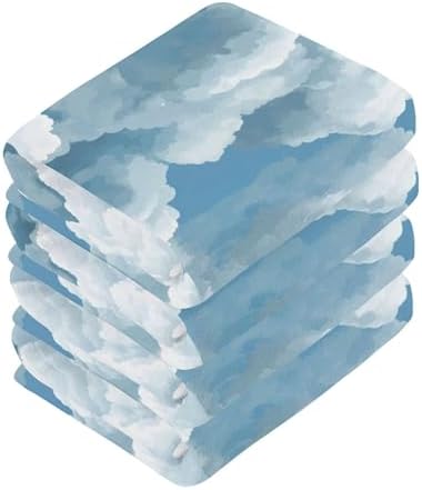 Xigua White Clouds Washcloth Set Fast-Drying Versatile Towels