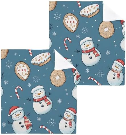 Xigua Snowman Washcloth Set Fast Drying Multi-Purpose