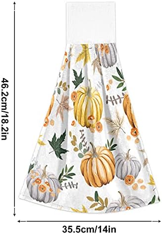 Maple Leaves Autumn Kitchen Hanging Hand Towels 2 PCS