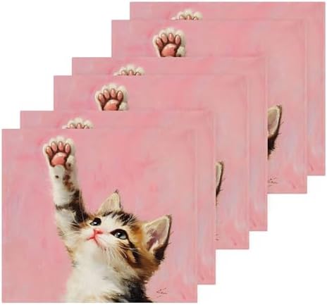 Xigua Kitten Washcloths Set of 2 12x12 Inch 1
