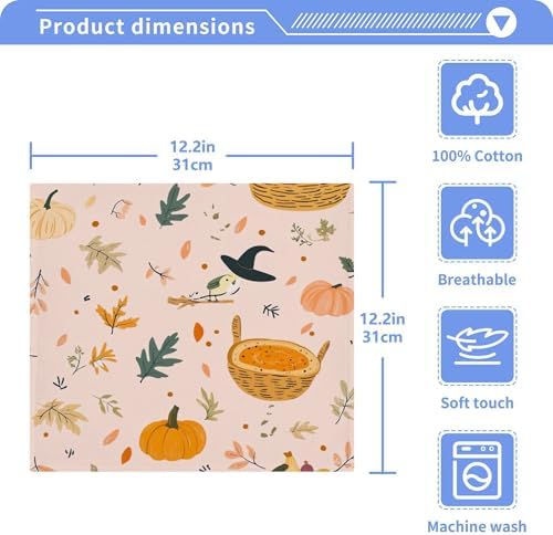 Xigua Autumn Harvest Washcloth Set 12x12