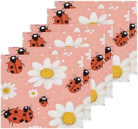 Cute Ladybugs Washcloth Set - 2-12 12x12