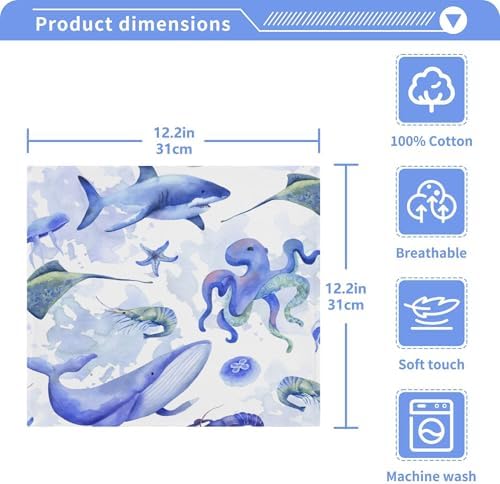 Sturdy 12x12 Inch Washcloths for Fast Drying Multiple Uses
