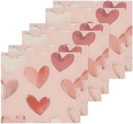 Xigua Red Hearts Washcloth Set