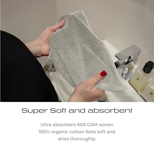 Luxury Face Washcloths Silver Infused 4-Pack