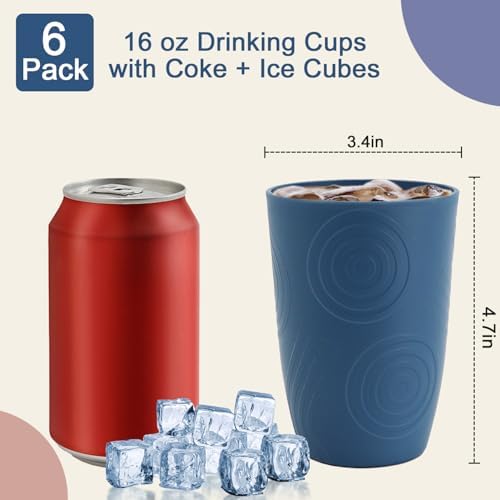 6-Piece Wheat Straw Cups - Reusable Glassware for Kitchen