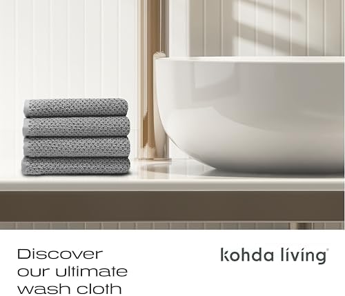Luxury Face Washcloths Silver Infused 4-Pack