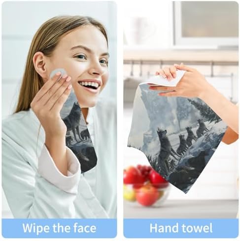 High-Quality Wolf Washcloths