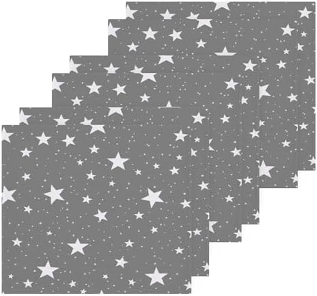 Kigai Stars in Grey 6 Pack Washcloths