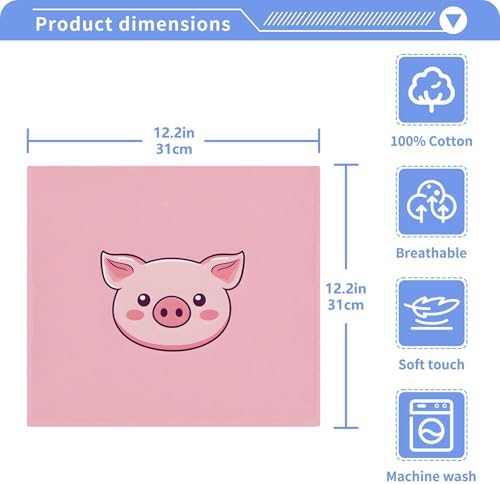 Cute Pig Washcloth Set by Xigua